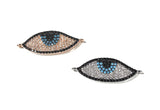 Horse Eye Connector, Horse Eye Link, Bracelet Connector, Jewelry Findings, Jewelry Supplies, Connector Links, CZ Links, CZ Micro Pave, DIY
