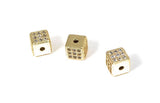 CZ Micro Pave Beads, Pave Beads, Spacer Beads, Jewelry Findings, Bulk Beads, CZ Beads, Pave Spacer Beads, Jewelry Supplies, 6x6x6mm
