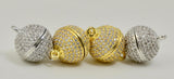 Micro Pave Magnetic Clasps, Pave Clasps, Round Magnetic Jewelry Clasps, Pave Clasps, CZ Micro Pave Clasps, Jewelry Clasps, 16.5x12mm, 1 Pc