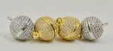 Micro Pave Magnetic Clasps, Pave Clasps, Round Magnetic Jewelry Clasps, Pave Clasps, CZ Micro Pave Clasps, Jewelry Clasps, 16.5x12mm, 1 Pc