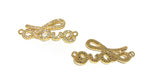Love Connector, Pave Connector, CZ Micro Pave Connector, Bracelet Connector, Jewelry Findings, Jewelry Findings, Jewelry Supplies, CZ Links