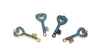 Turquoise Key Connector, CZ Micro Pave Connector, Jewelry Connector, Bracelet Links, Jewelry Findings, Jewelry Supplies, Jewelry Making
