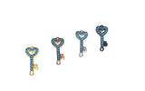 Turquoise Key Connector, CZ Micro Pave Connector, Jewelry Connector, Bracelet Links, Jewelry Findings, Jewelry Supplies, Jewelry Making