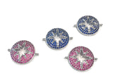 Star Connector, North Star Connector, CZ Connector, Pave Connector, Jewelry Findings, Jewelry Supplies, Bracelet Connector, DIY Jewelry