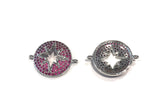 Star Connector, North Star Connector, CZ Connector, Pave Connector, Jewelry Findings, Jewelry Supplies, Bracelet Connector, DIY Jewelry