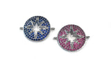 Star Connector, North Star Connector, CZ Connector, Pave Connector, Jewelry Findings, Jewelry Supplies, Bracelet Connector, DIY Jewelry
