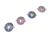 Star Connector, North Star Connector, CZ Connector, Pave Connector, Jewelry Findings, Jewelry Supplies, Bracelet Connector, DIY Jewelry
