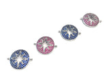 Star Connector, North Star Connector, CZ Connector, Pave Connector, Jewelry Findings, Jewelry Supplies, Bracelet Connector, DIY Jewelry