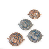 Om Symbol Connectors, Jewelry Connectors, Meditation Connector, Yoga Connectors, Jewelry Supplies, Jewelry Findings, Religious Charms, 1 Pc