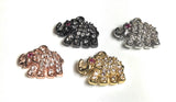 Elephant Charms, Animal Charm, Bracelet Charm, Bulk Charms, Wholesale Charms, Pave Elephant, Jewelry Findings, Jewelry Making, 9x11x2mm, 1pc