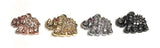 Elephant Charms, Animal Charm, Bracelet Charm, Bulk Charms, Wholesale Charms, Pave Elephant, Jewelry Findings, Jewelry Making, 9x11x2mm, 1pc