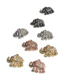 Elephant Charms, Animal Charm, Bracelet Charm, Bulk Charms, Wholesale Charms, Pave Elephant, Jewelry Findings, Jewelry Making, 9x11x2mm, 1pc