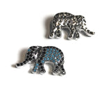 CZ Micro Pave Turquoise Elephant Beads, Animal Beads, Spacer Beads, Jewelry Findings for Jewelry Making, Bulk Beads, 18.5x11x4.5mm