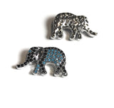 CZ Micro Pave Turquoise Elephant Beads, Animal Beads, Spacer Beads, Jewelry Findings for Jewelry Making, Bulk Beads, 18.5x11x4.5mm