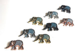 CZ Micro Pave Turquoise Elephant Beads, Animal Beads, Spacer Beads, Jewelry Findings for Jewelry Making, Bulk Beads, 18.5x11x4.5mm