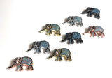 CZ Micro Pave Turquoise Elephant Beads, Animal Beads, Spacer Beads, Jewelry Findings for Jewelry Making, Bulk Beads, 18.5x11x4.5mm