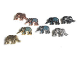 CZ Micro Pave Turquoise Elephant Beads, Animal Beads, Spacer Beads, Jewelry Findings for Jewelry Making, Bulk Beads, 18.5x11x4.5mm