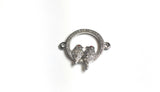 Bird Connectors, Jewelry Findings, CZ Micro Pave Connector, Bracelet Connector, Jewelry Supplies, Jewelry Findings, Jewelry Making, CZ Links