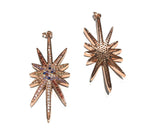 CZ Micro Pave North Star Charm, Pave Charms, Jewelry Findings, Large Charms, North Star Charm, CZ Charms,Bulk Charms, 53.4x17.1x3mm,1 Pc