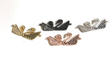 CZ Micro Pave Connector, Bird Connectors, Swan Connector, Pave Connectors, Jewelry Making, Jewelry Findings, Jewelry Supplies, DIY Jewelry
