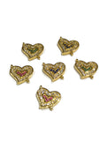 Heart Connector, Pave Connector, Bracelet Connector, Gold Connector, Jewelry Findings, Pave Links, Jewelry Supplies, Jewelry Making, CZ Link