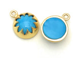 5 Pcs Turquoise Howlite Charms, Gemstone Charms, Jewelry Supplies, Wholesale Bulk Charms, DIY Jewelry Making