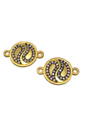 Disc Connector, Gold Connector, Bracelet Connector, Jewelry Findings, Jewelry Supplies, Jewelry Making, DIY Jewelry, Disc Charm, DIY Jewelry
