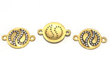 Disc Connector, Gold Connector, Bracelet Connector, Jewelry Findings, Jewelry Supplies, Jewelry Making, DIY Jewelry, Disc Charm, DIY Jewelry