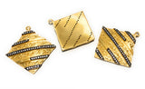 Gold Charms, Large Charms, Jewelry Supplies, Jewelry Making, DIY Jewelry, CZ Charms, Bulk Charms, 14K Gold Plated CZ Geometric Charms