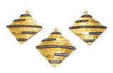 Gold Charms, Large Charms, Jewelry Supplies, Jewelry Making, DIY Jewelry, CZ Charms, Bulk Charms, 14K Gold Plated CZ Geometric Charms