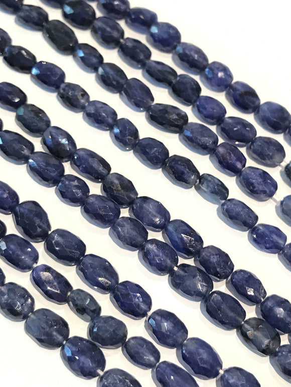 Blue Sapphire Beads, Natural Gemstone Beads, Jewelry Supplies for Jewelry Making, Bulk Wholesale Beads, 7mmx6mm - 10x7mm, 13
