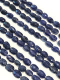 Blue Sapphire Beads, Natural Gemstone Beads, Jewelry Supplies for Jewelry Making, Bulk Wholesale Beads, 7mmx6mm - 10x7mm, 13" Strand