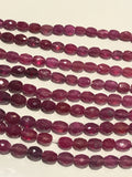 Pink Sapphire Beads, Gemstone Beads, Genuine Sapphire Beads, Oval Sapphire Beads, September Birthstone, Wholesale Gemstone Beads, 13"Strand