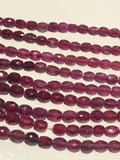 Pink Sapphire Beads, Gemstone Beads, Genuine Sapphire Beads, Oval Sapphire Beads, September Birthstone, Wholesale Gemstone Beads, 13"Strand