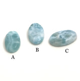 3Pcs Larimar Cabochons, Gemstone Cabochons, Larimar, Natural Gemstone, Jewelry Supplies, Bulk Cabochon, Wire Wrapping, Jewelry Making