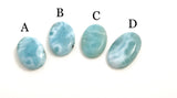 4 Pcs Larimar Cabochon Lot, Loose Gemstone, Natural Gemstone Cabochons, Wholesale Cabochons, Jewelry Making, Jewelry Supplies, 23mm - 29mm