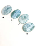 Natural Larimar Cabochon Loose Gemstone, Dominican Blue Larimar AAA, Pendant Ring Stone for Jewelry Making, Healing Chakra Crystal Gemstone