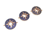 Star Connector, Rose Gold Charms, CZ Micro Pave Star Connector, Jewelry Supplies, Jewelry Findings, Jewelry Making, Pave Connectors, CZ Link