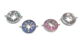 Star Connector, North Star Connector, CZ Connector, Pave Connector, Jewelry Findings, Jewelry Supplies, Bracelet Connector, DIY Jewelry