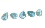 5Pcs Larimar Cabochon, Natural Gemstone Cabochons for Wire Wrapping, Wholesale Jewelry Supplies, Bulk Lot Dominican Republic Larimar