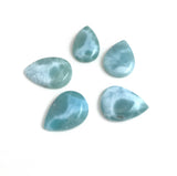 5Pcs Larimar Cabochon, Natural Gemstone Cabochons for Wire Wrapping, Wholesale Jewelry Supplies, Bulk Lot Dominican Republic Larimar