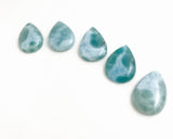 5Pcs Larimar Cabochon, Natural Gemstone Cabochons for Wire Wrapping, Wholesale Jewelry Supplies, Bulk Lot Dominican Republic Larimar