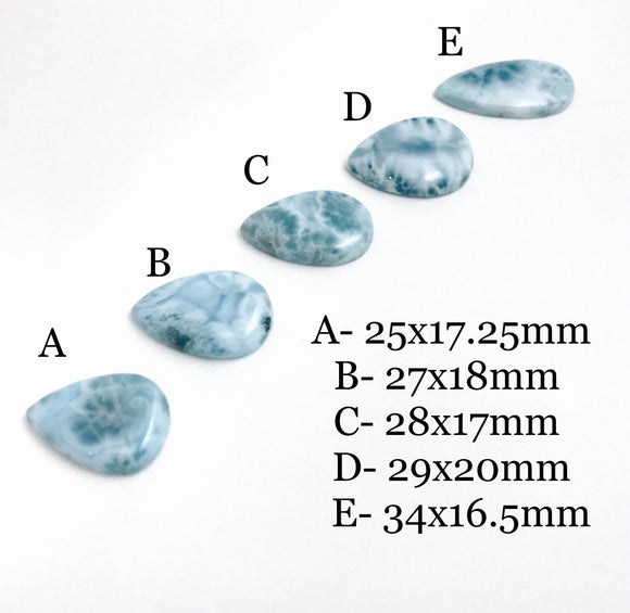 Large Drop Shape Larimar Cabochon, Loose Gemstone, Natural Gemstone, Wholesale Cabochons, Natural Larimar Cabochon for Jewelry Making
