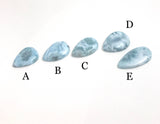 Large Drop Shape Larimar Cabochon, Loose Gemstone, Natural Gemstone, Wholesale Cabochons, Natural Larimar Cabochon for Jewelry Making