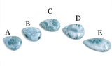 Large Drop Shape Larimar Cabochon, Loose Gemstone, Natural Gemstone, Wholesale Cabochons, Natural Larimar Cabochon for Jewelry Making