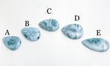 Large Drop Shape Larimar Cabochon, Loose Gemstone, Natural Gemstone, Wholesale Cabochons, Natural Larimar Cabochon for Jewelry Making