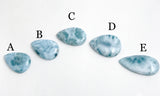 Large Drop Shape Larimar Cabochon, Loose Gemstone, Natural Gemstone, Wholesale Cabochons, Natural Larimar Cabochon for Jewelry Making