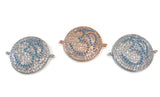 Om Symbol Connectors, Jewelry Connectors, Meditation Connector, Yoga Connectors, Jewelry Supplies, Jewelry Findings, Religious Charms, 1 Pc