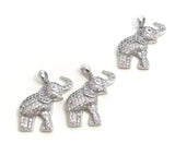 Elephant Pendant, Sterling Silver Pendant, Elephant Charm, Animal Pendant, Silver Pendants, Jewelry Supplies, Jewelry Findings, DIY Jewelry