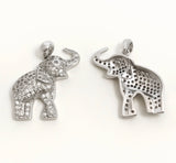 Elephant Pendant, Sterling Silver Pendant, Elephant Charm, Animal Pendant, Silver Pendants, Jewelry Supplies, Jewelry Findings, DIY Jewelry